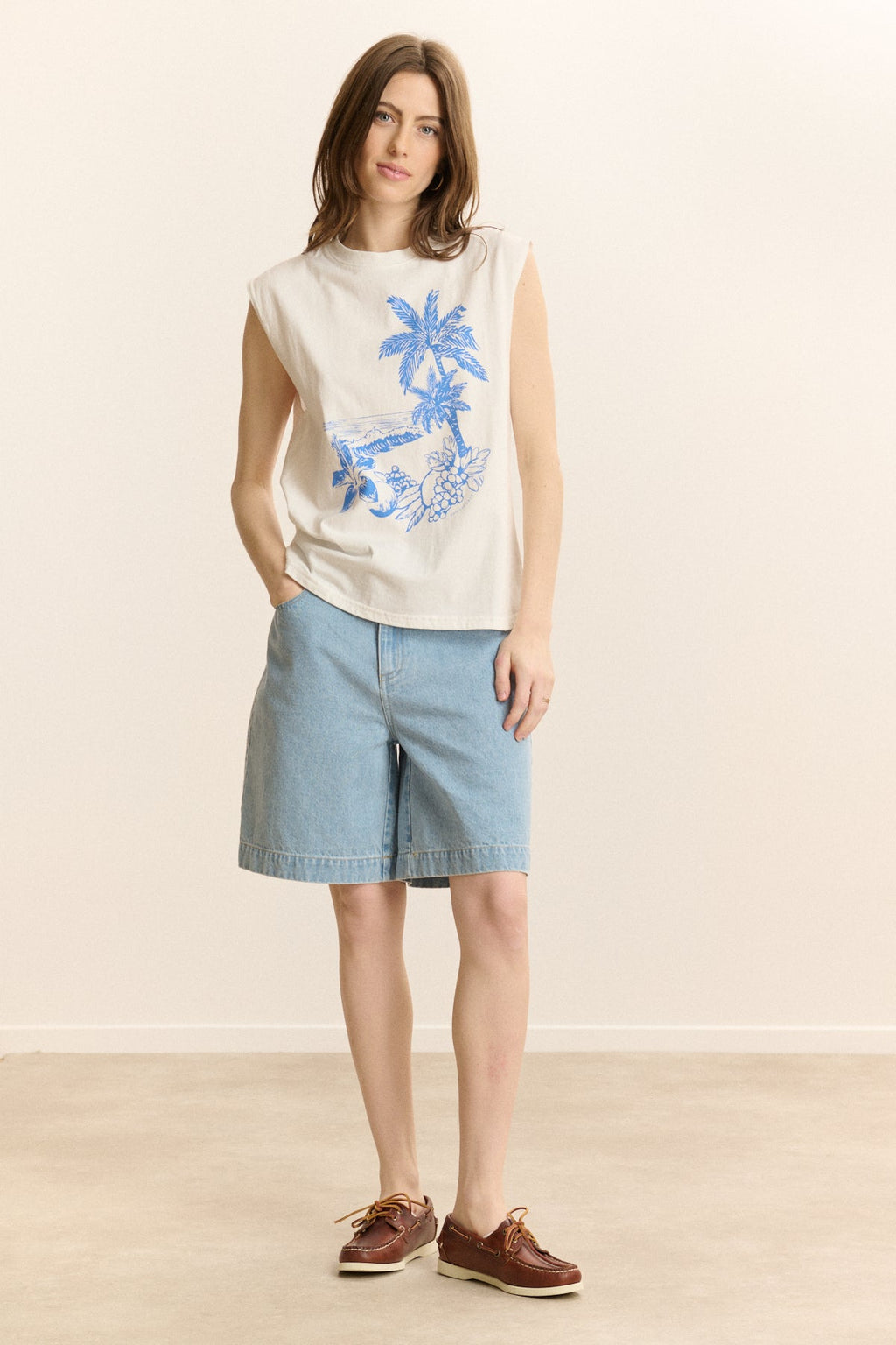 T-Shirt Palmier - Blanc
