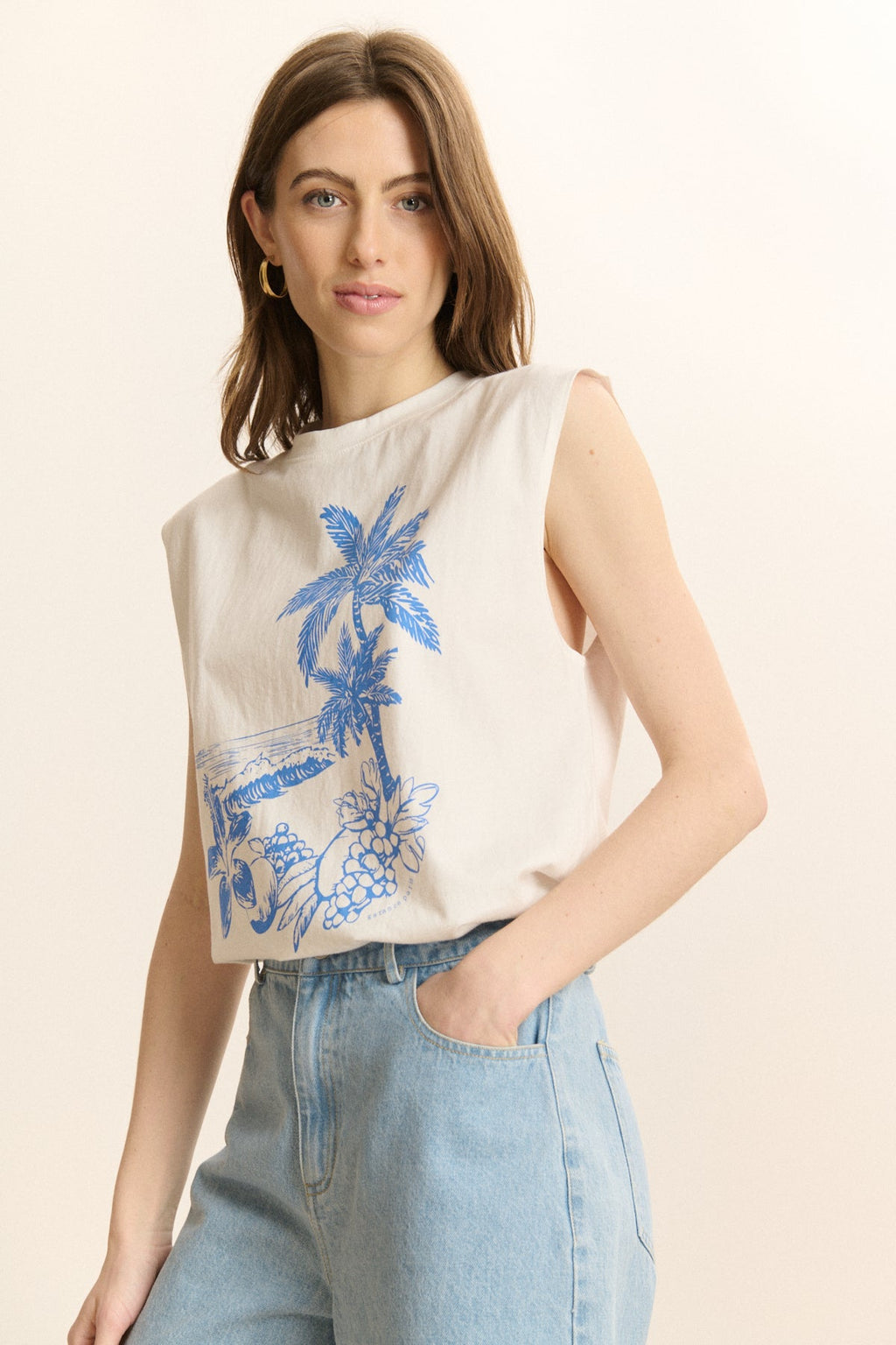 T-Shirt Palmier - Blanc