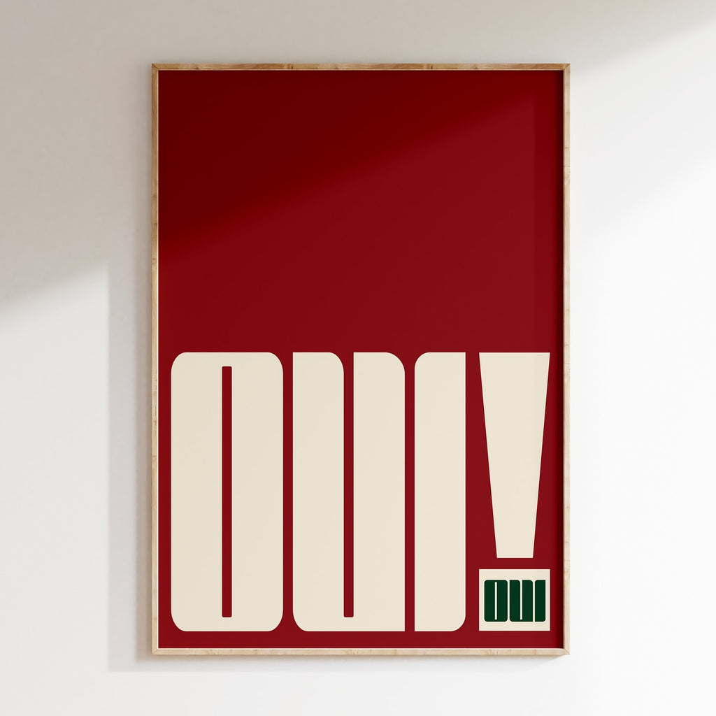 Typography - Affiche Oh Oui - Bordeaux