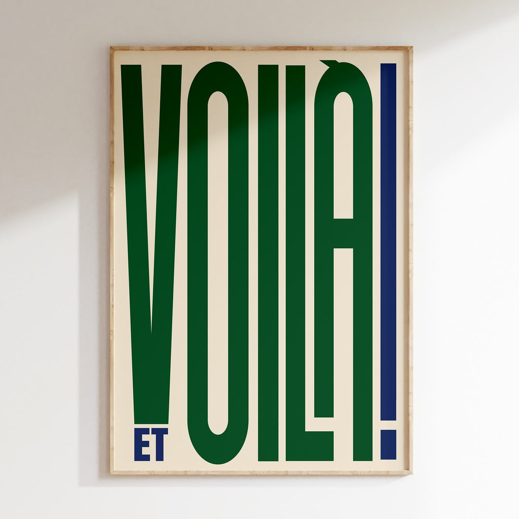 Typography - Affiche Et Voila! Green - Vert