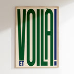Typography - Affiche Et Voila! Green - Vert