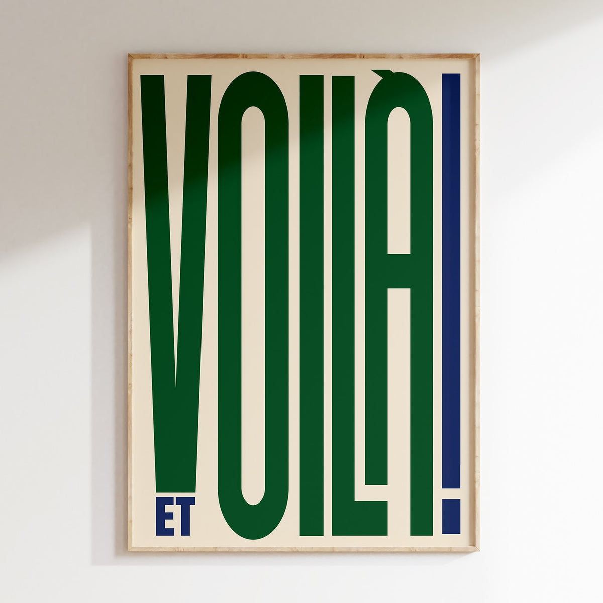 Typography - Affiche Et Voila! Green - Vert