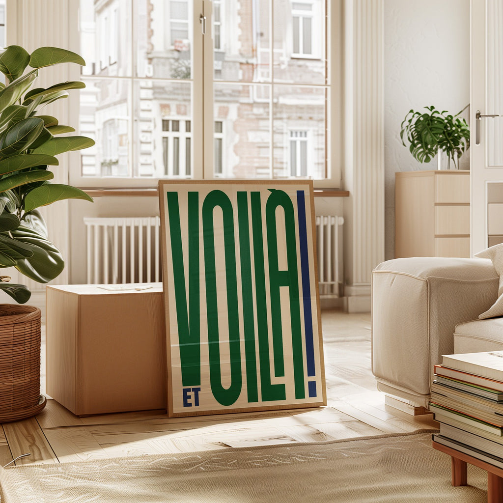 Typography - Affiche Et Voila! Green - Vert