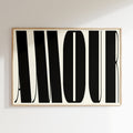 Typography - Affiche Amour Modern - Noir