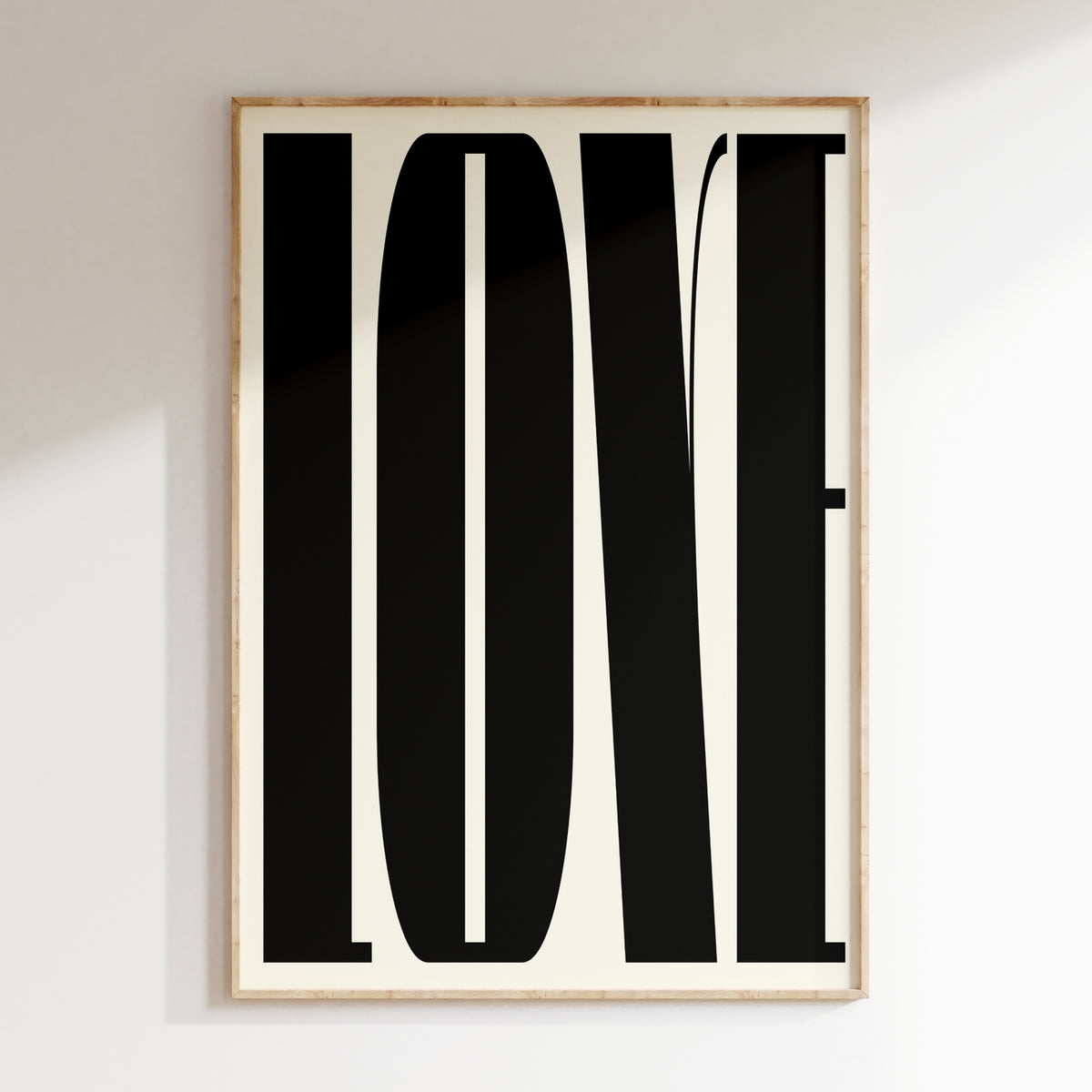 Typography - Affiche Love - Noir