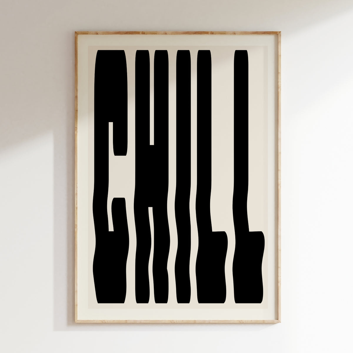 Typography - Affiche Chill - Noir