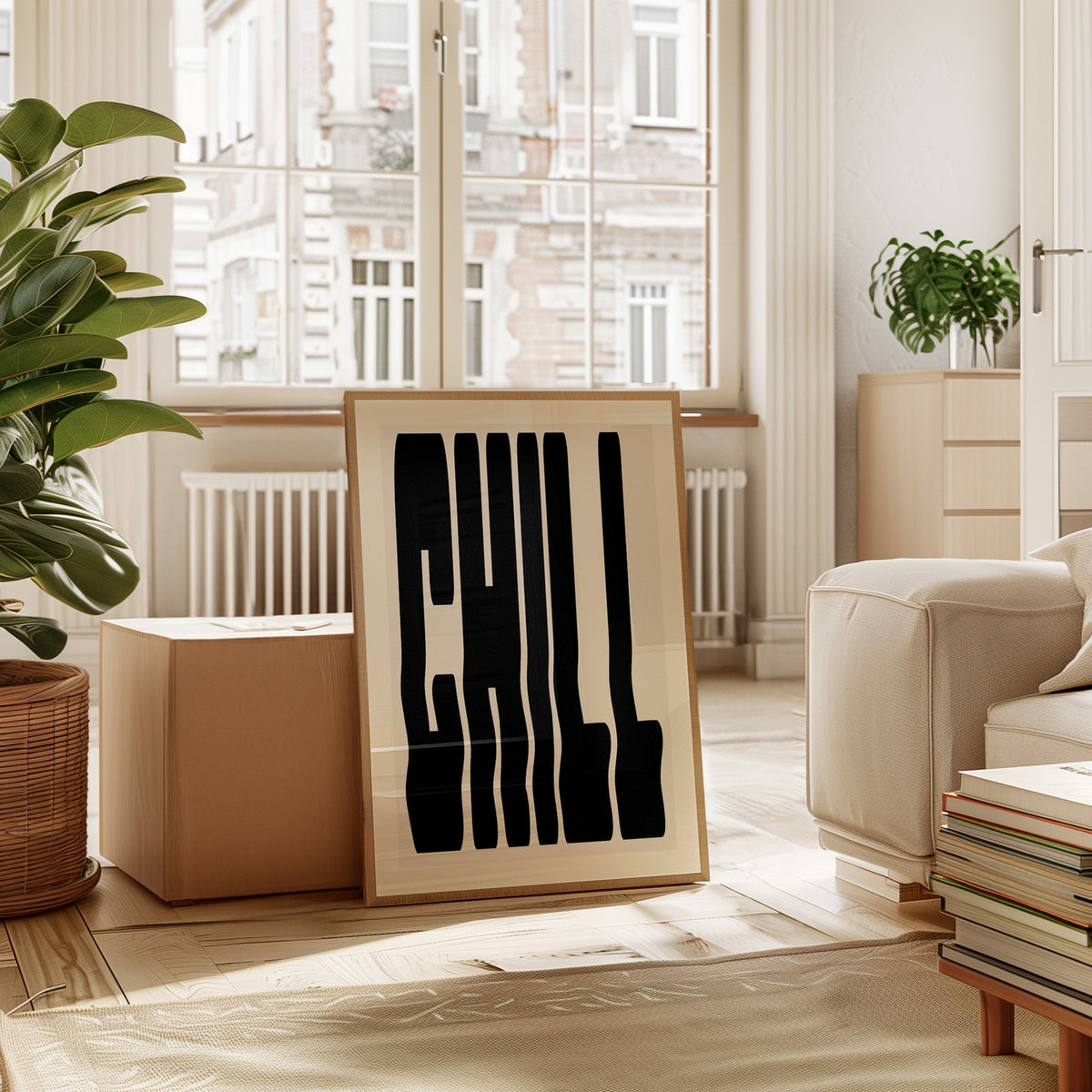 Typography - Affiche Chill - Noir