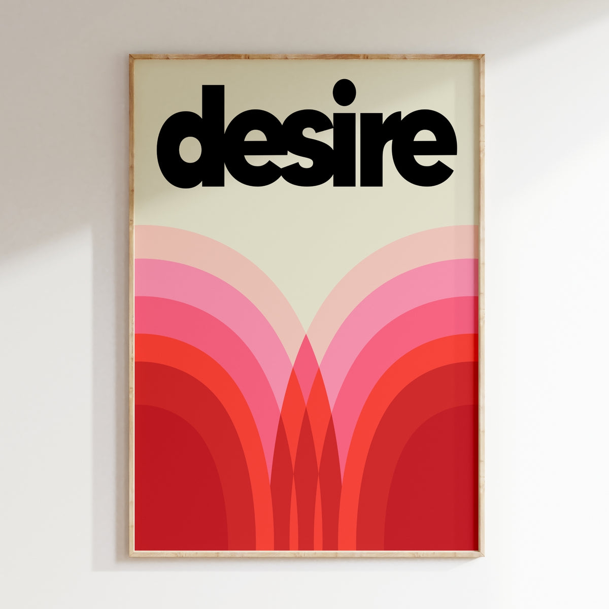Typography - Affiche Desire Noir - Noir