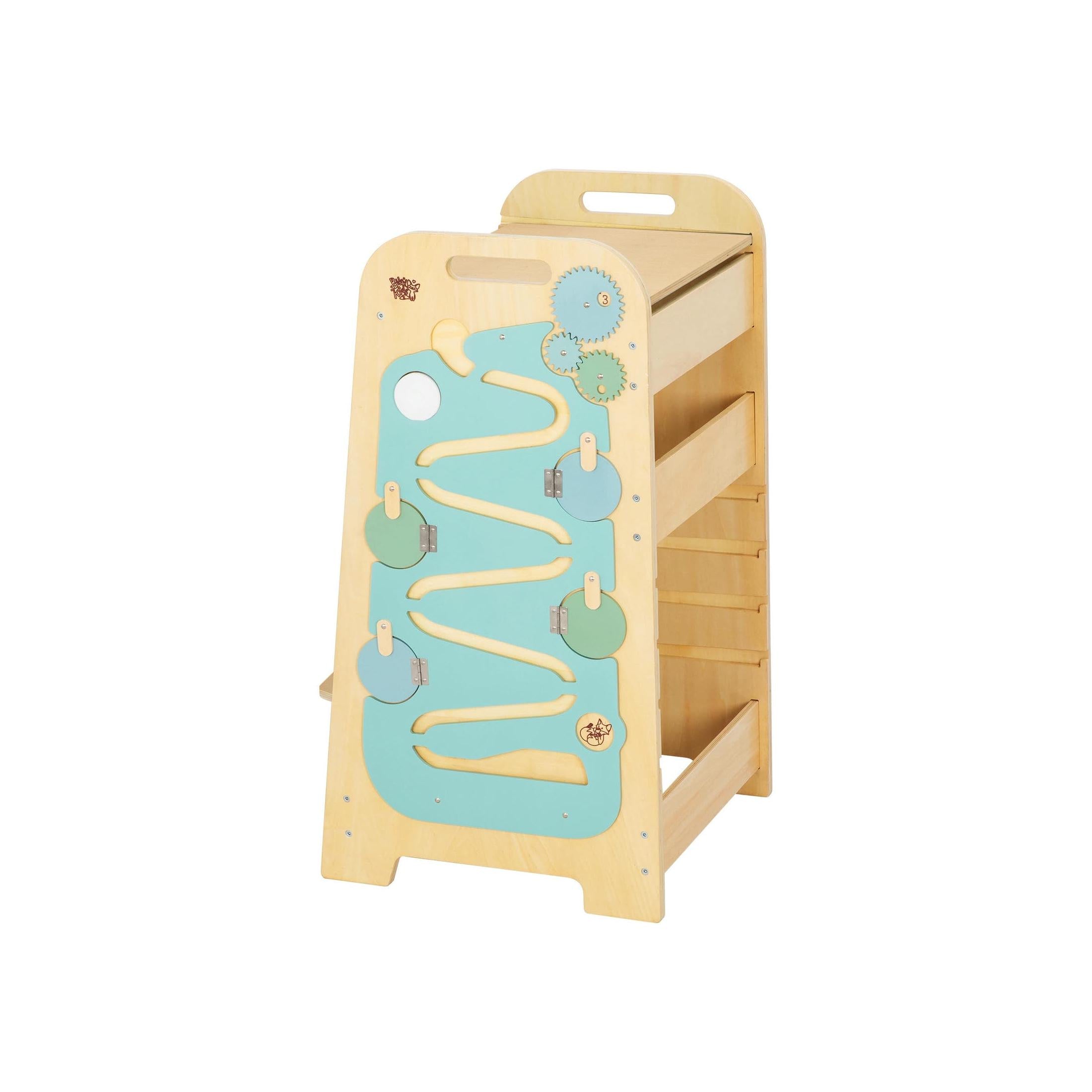 5-in-1 Multifunctional Learning Tower – Play XL Mint & Yellow