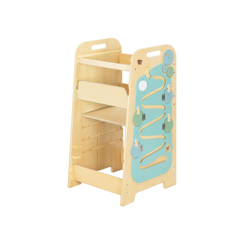 5-in-1 Multifunctional Learning Tower – Play XL Mint & Yellow