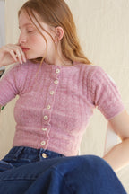 Top de punto Dalia - Rosa