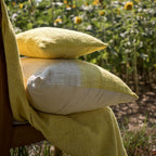Taichi Flamed Cotton Cushion - Citrus Colour