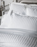 Satén Liso Jacquard - Funda de Almohada - Blanco