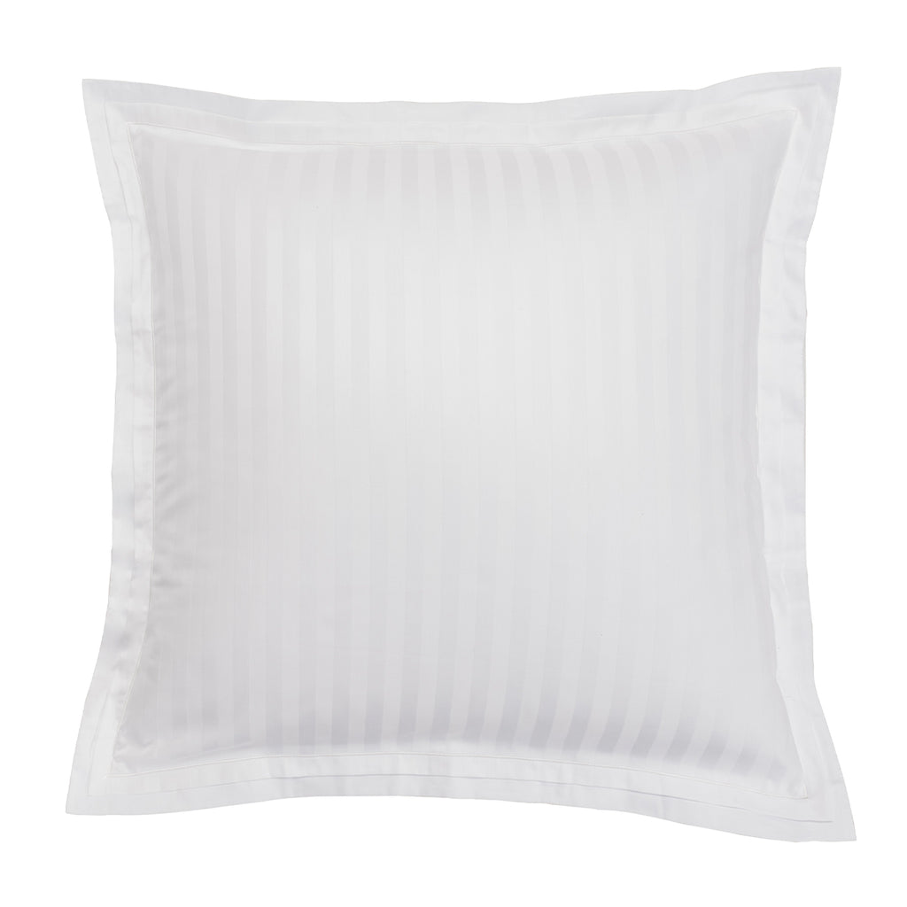 Satén Liso Jacquard - Funda de Almohada - Blanco
