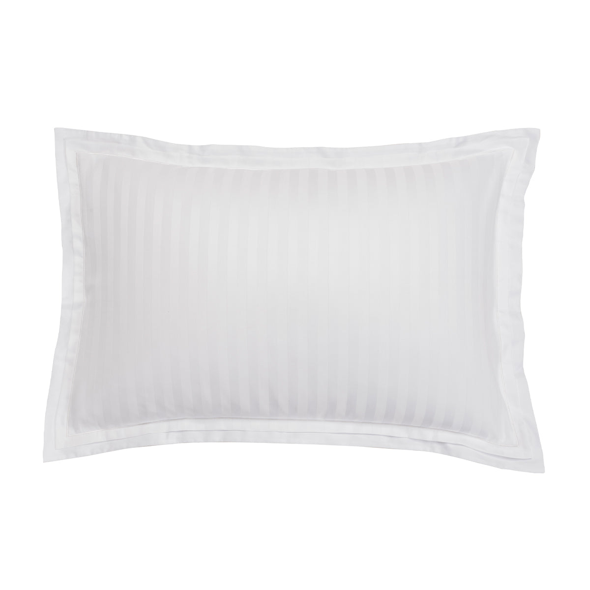 Satén Liso Jacquard - Funda de Almohada - Blanco
