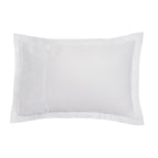 Satén Liso Jacquard - Funda de Almohada - Blanco