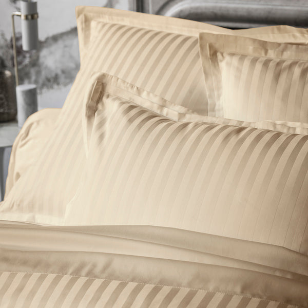 Satén Liso Jacquard - Funda de Almohada - Greige
