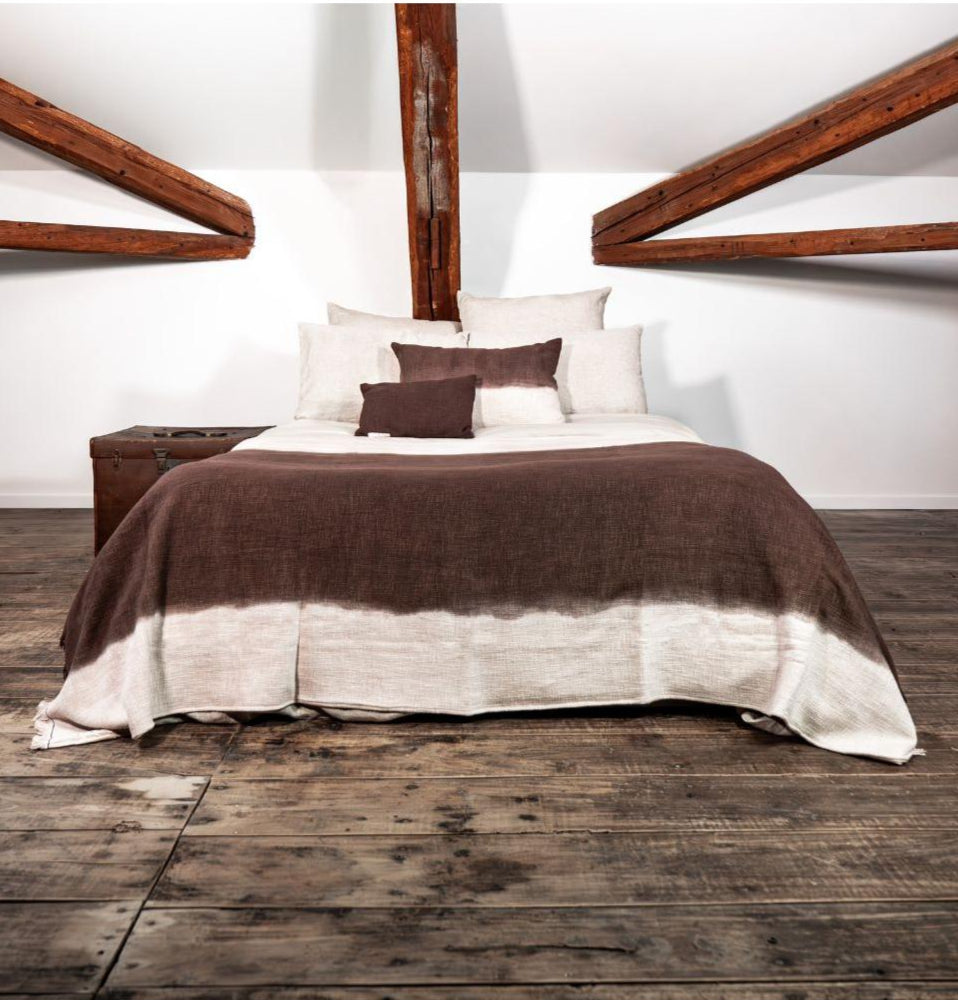 Plaid En Coton Flammé - Tandem - Ebene