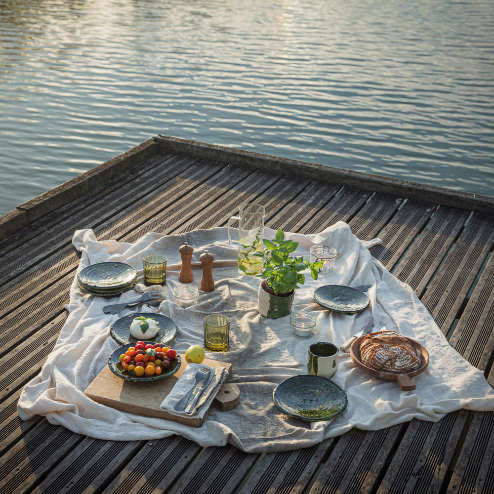 Tandori Cotton Tablecloth - Cement