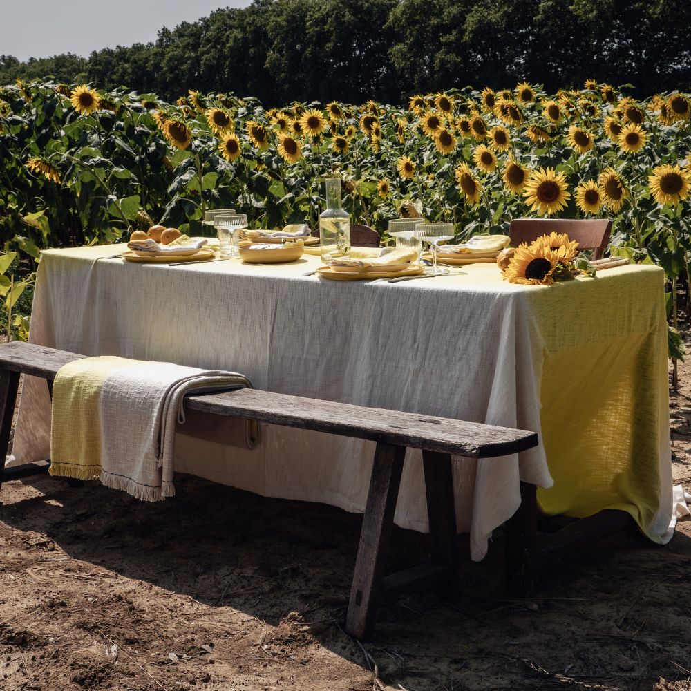 Large Tara Cotton Tablecloth - Citrus