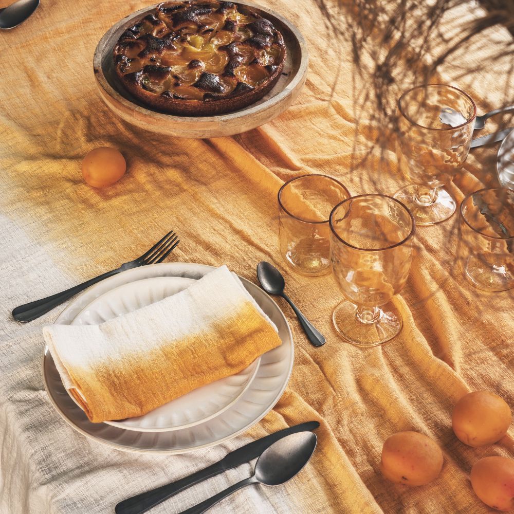 Grande Nappe En Coton Tara - Coloris Marigold