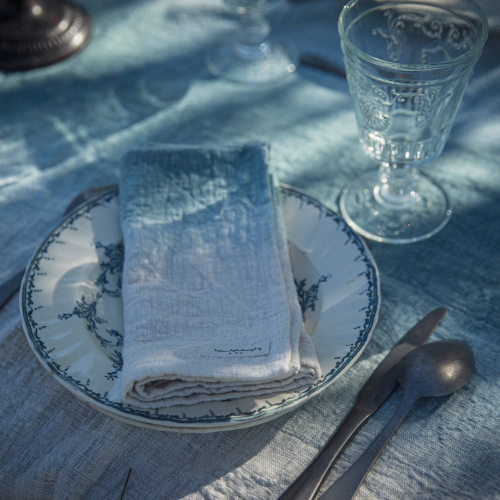 Lot De 4 Serviettes De Table En Coton Tatin - Coloris Aqua