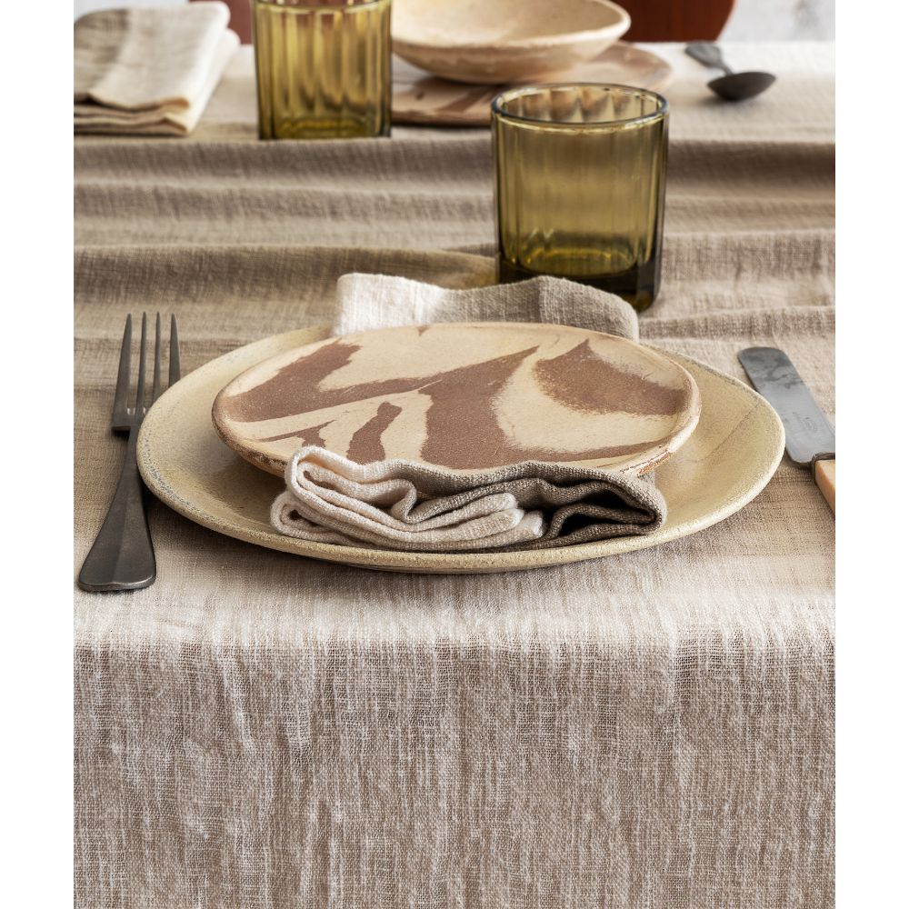 Set of 4 Tatin Cotton Napkins - Cement Colour