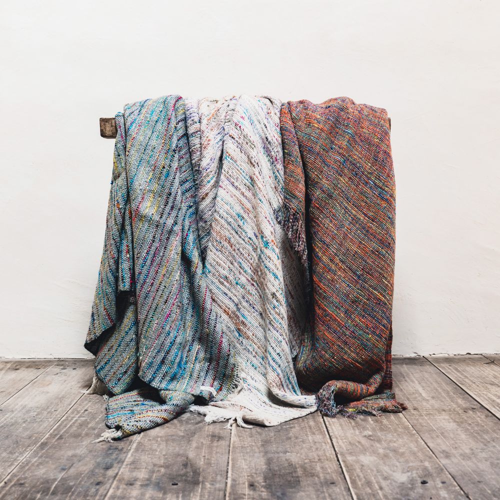 Plaid À Tissage Manuel - Coco - 140X220Cm