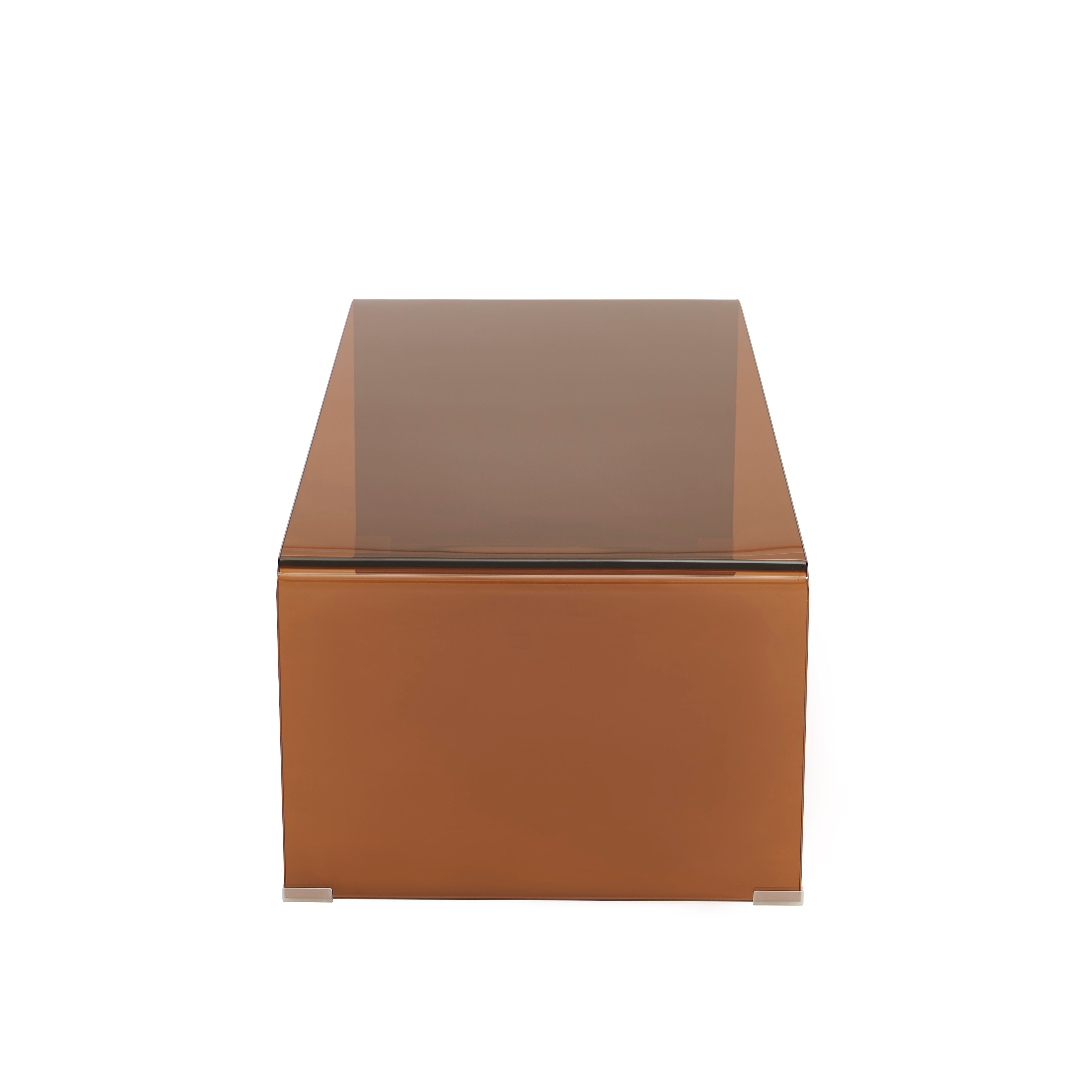 Ginza - Coffee Table - Tempered Glass - Amber