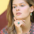 Quetzalcoatl Malachite Ring 5.4Ct And Sterling Silver