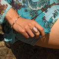 Etzanab Rhodochrosite Ring 14.40Ct And Sterling Silver