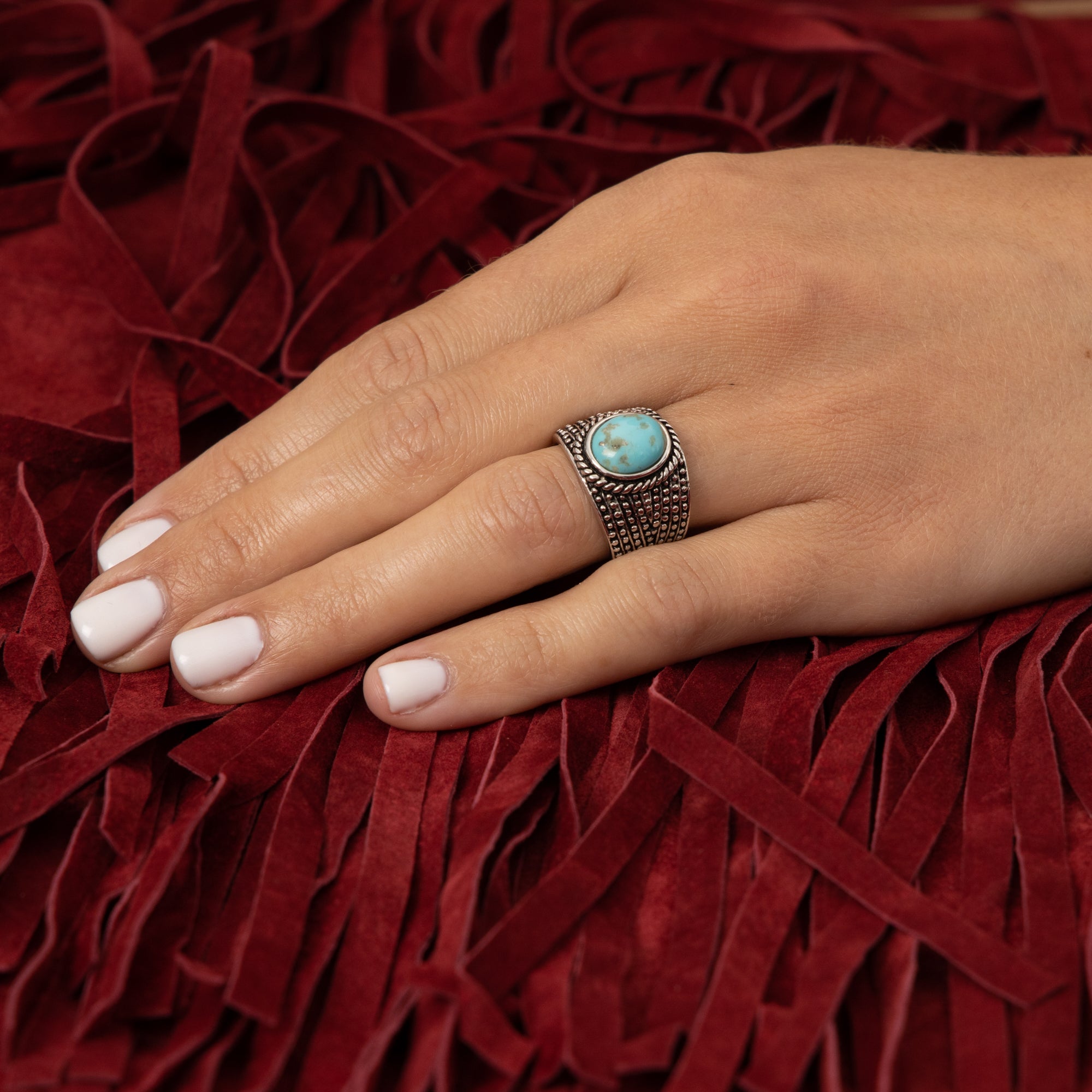Kayab Turquoise 2Ct And Sterling Silver Ring