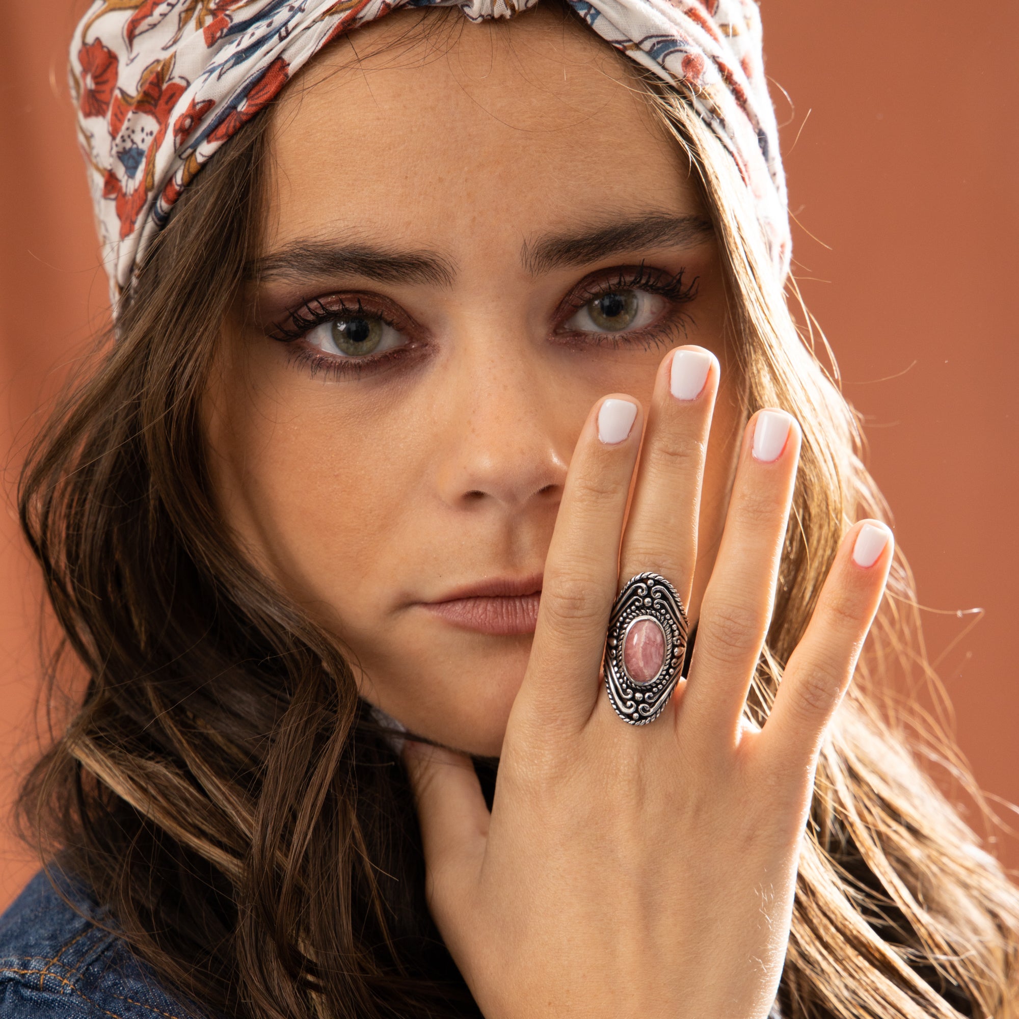 Tlazocamati Rhodochrosite Ring 4.50Ct And Sterling Silver