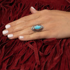 Anillo Ayaymama Turquesa 1.80Ct Y Plata De Ley