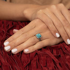 Bague Xipe Turquoise 2,70Ct Et Argent Massif