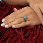 Xpuchina Turquoise Ring 3.10Ct And Sterling Silver