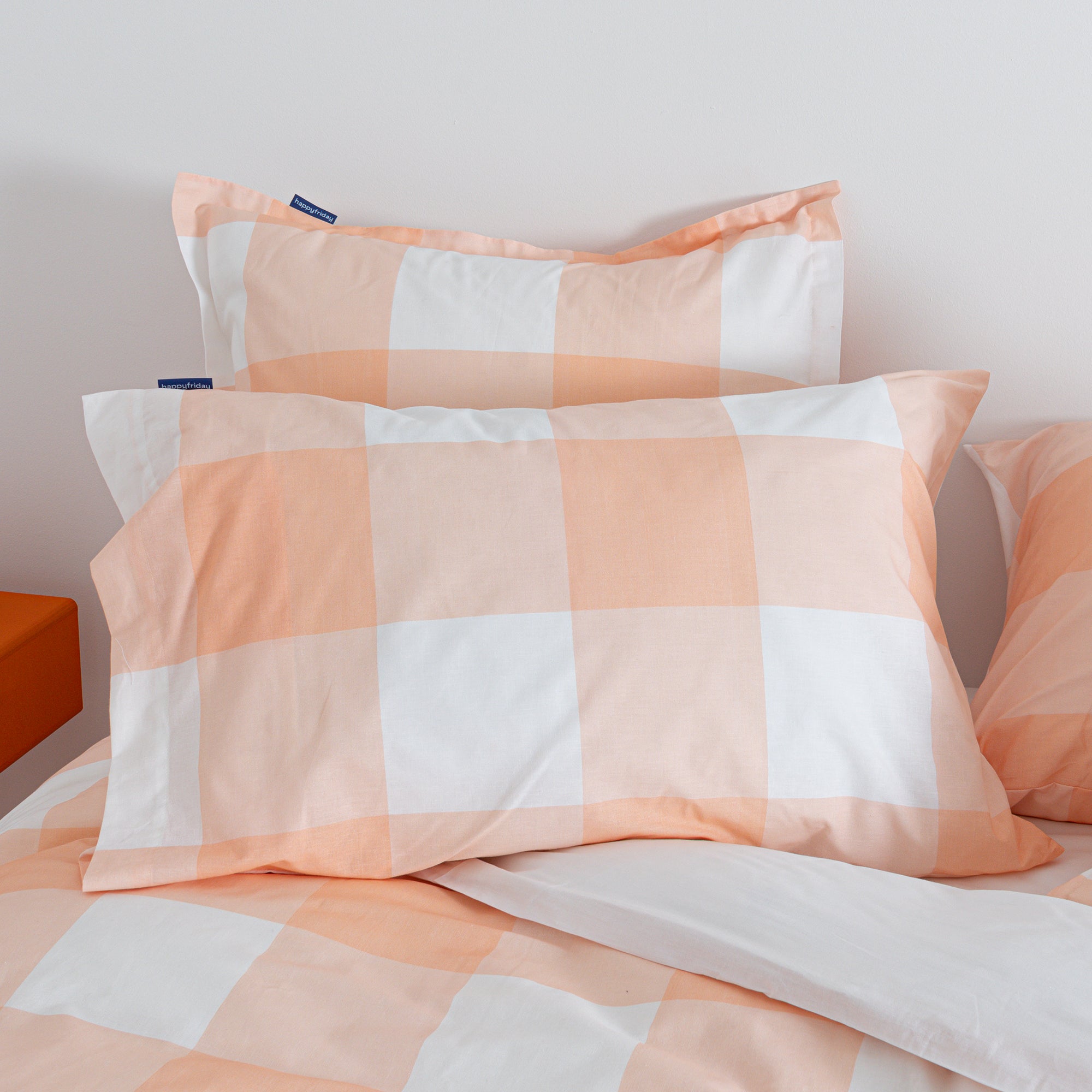 Funda De Almohada Gingham - Melocotón