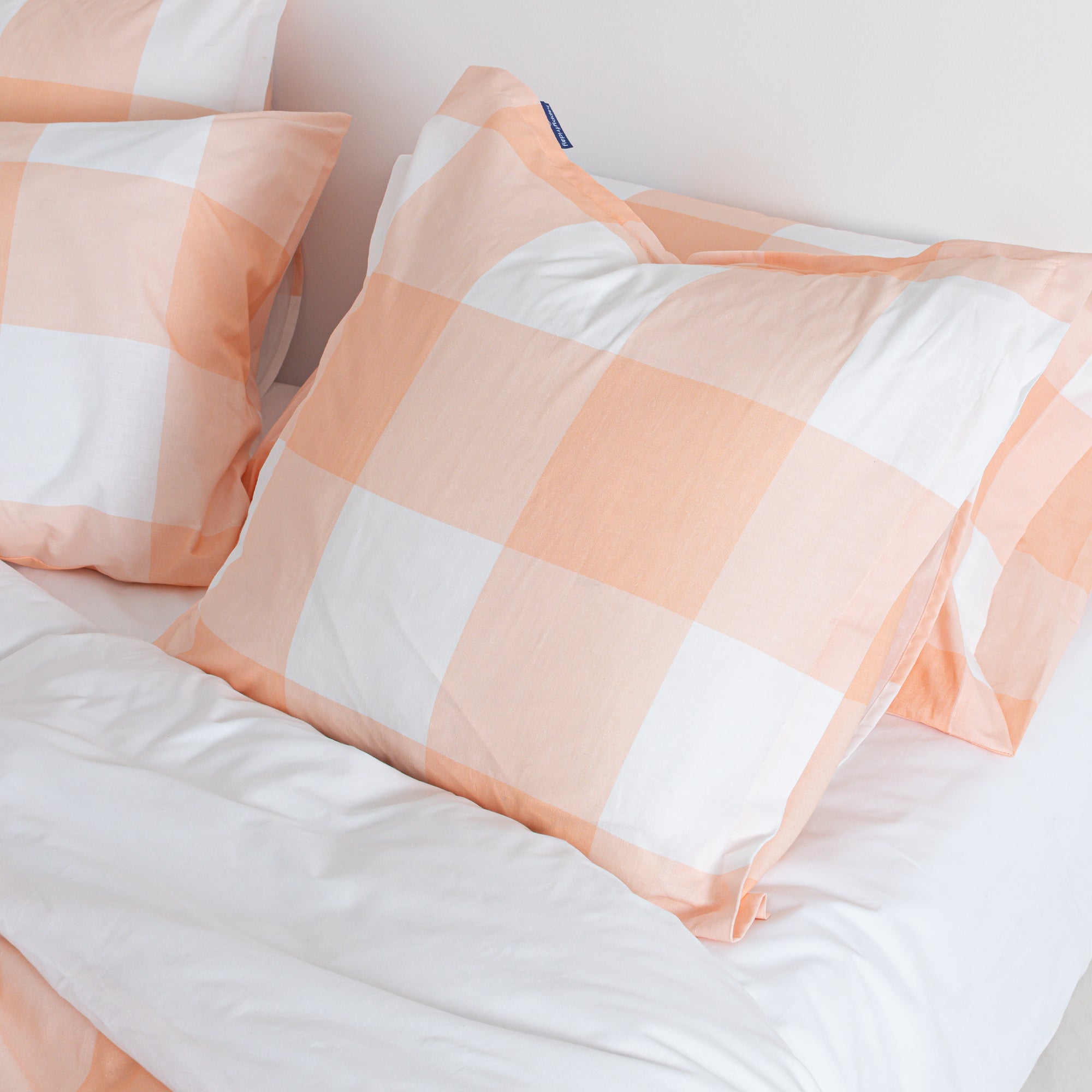 Funda De Almohada Gingham - Melocotón