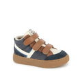 Pom d'Api – Tartine Et Chocolat - T&C 17 Hi Easy - Marine/Blanc/Camel, halbhoher Kinderschuh in den Farben Dunkelblau, Braun und Weiß