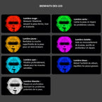 Maschera Led Viso Luminoterapia 7 Colori - Bianco Rigido