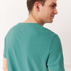 Tee-Shirt En Coton Et Lin Émeraude