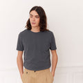 Tee-Shirt En Coton Et Lin Gris