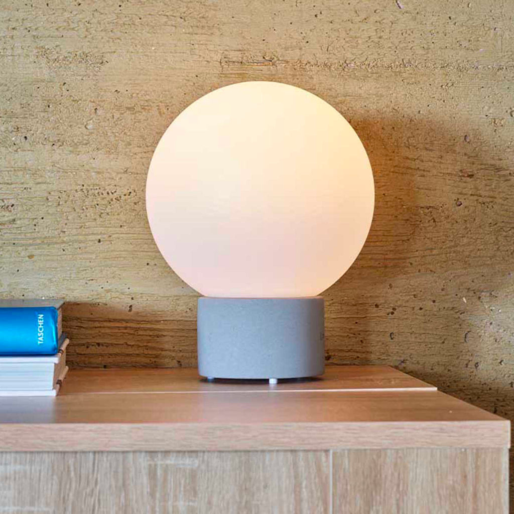 Terra - Lampe De Table Sans Fil - Béton - Gris