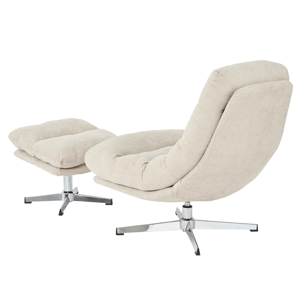 Themis - Drehsessel 1-Sitzer - Stoff Weiß