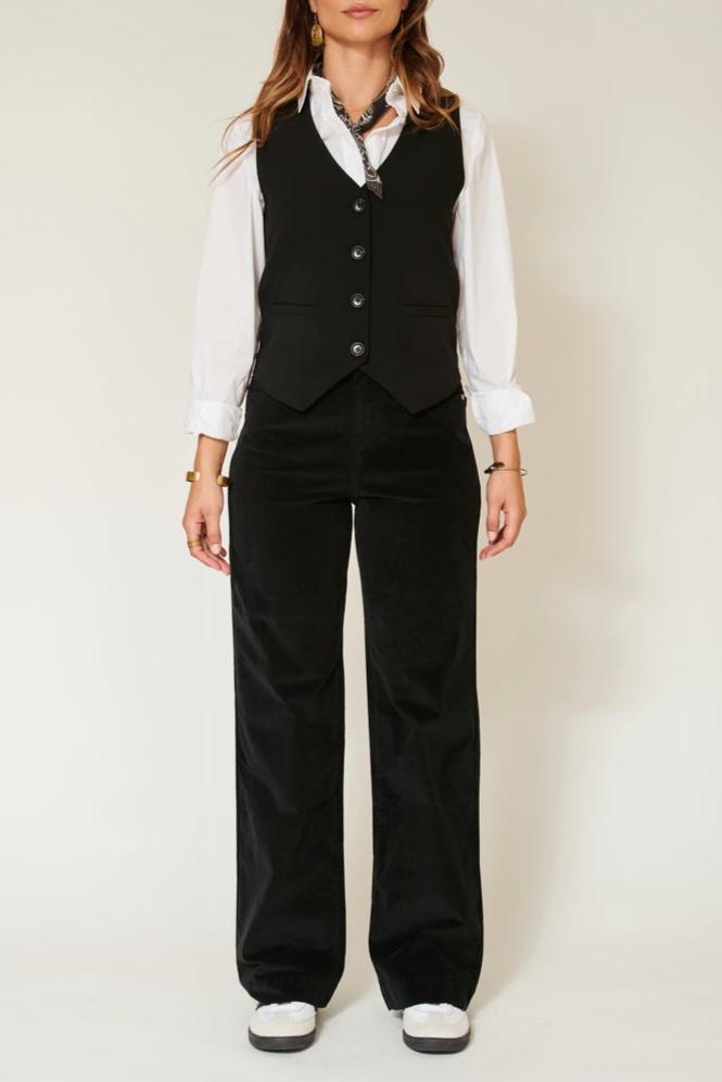 The Pia.New Velvet.Vl Trousers - Black