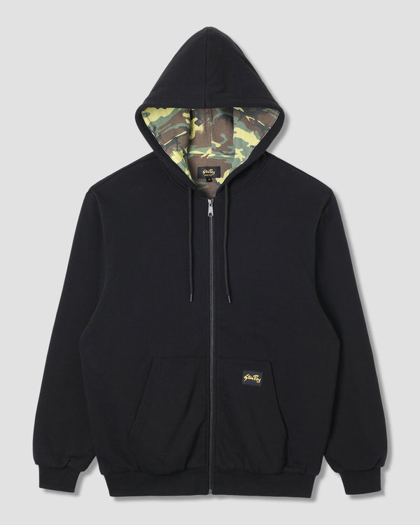 Sudadera con Capucha y Cremallera Thermal Lined - Washed Black