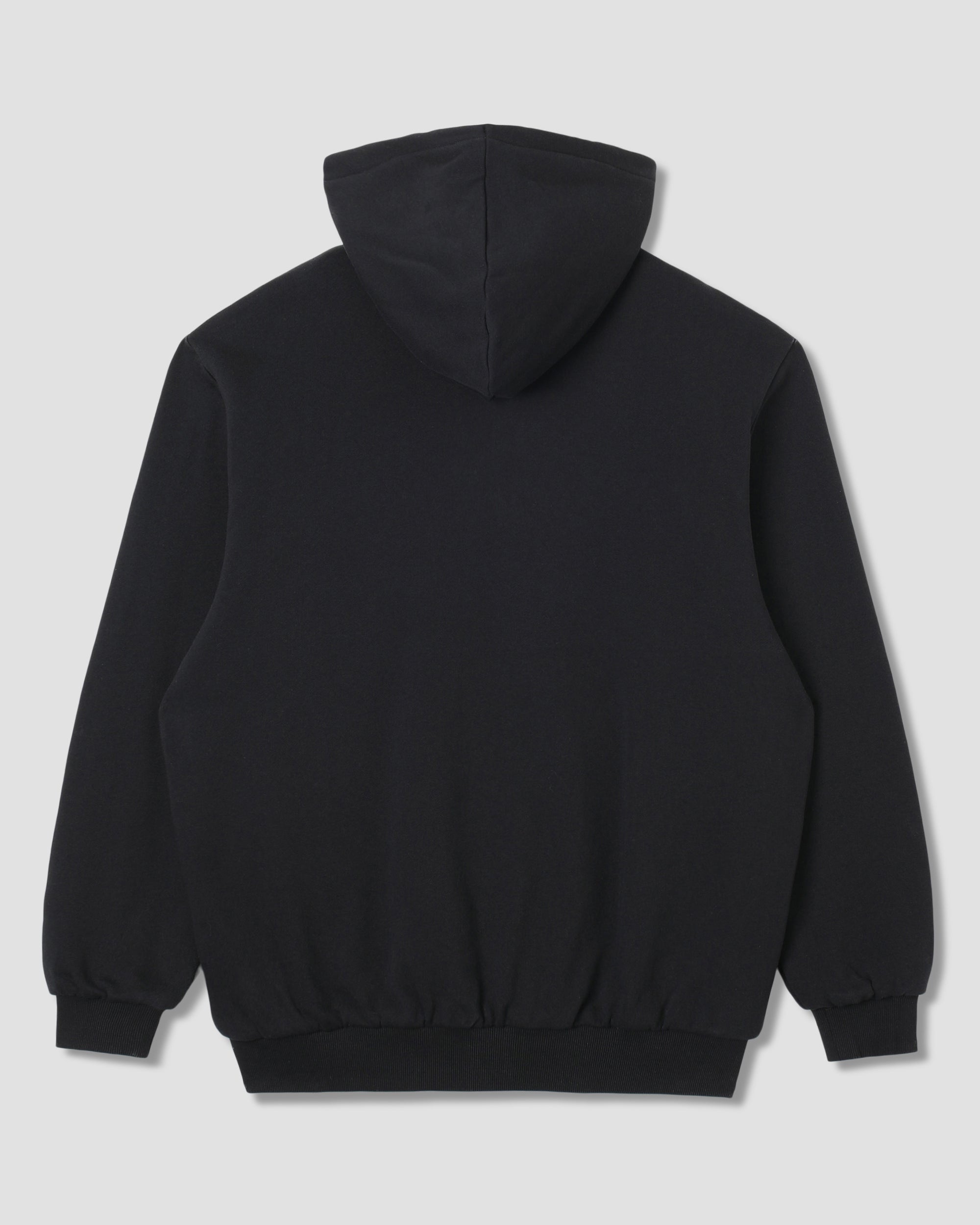 Thermal Lined Zip Hood - Washed Black