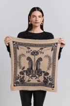 Echarpe Bandana Tiger En Cachemire - Ecoland Beige & Noir - Mixte