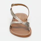Sandalias Timo - Light Croco Gold