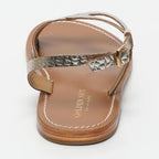 Sandalias Timo - Light Croco Gold